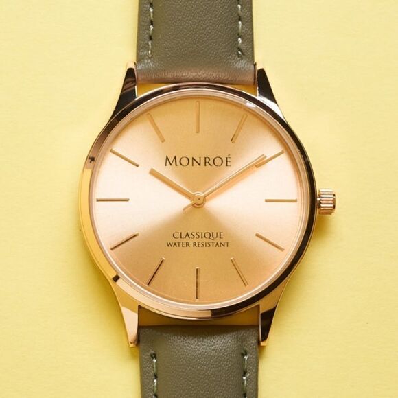MONROÈ Classique Sunburst Solèrose Wrist Watch NEW - Picture 2 of 5